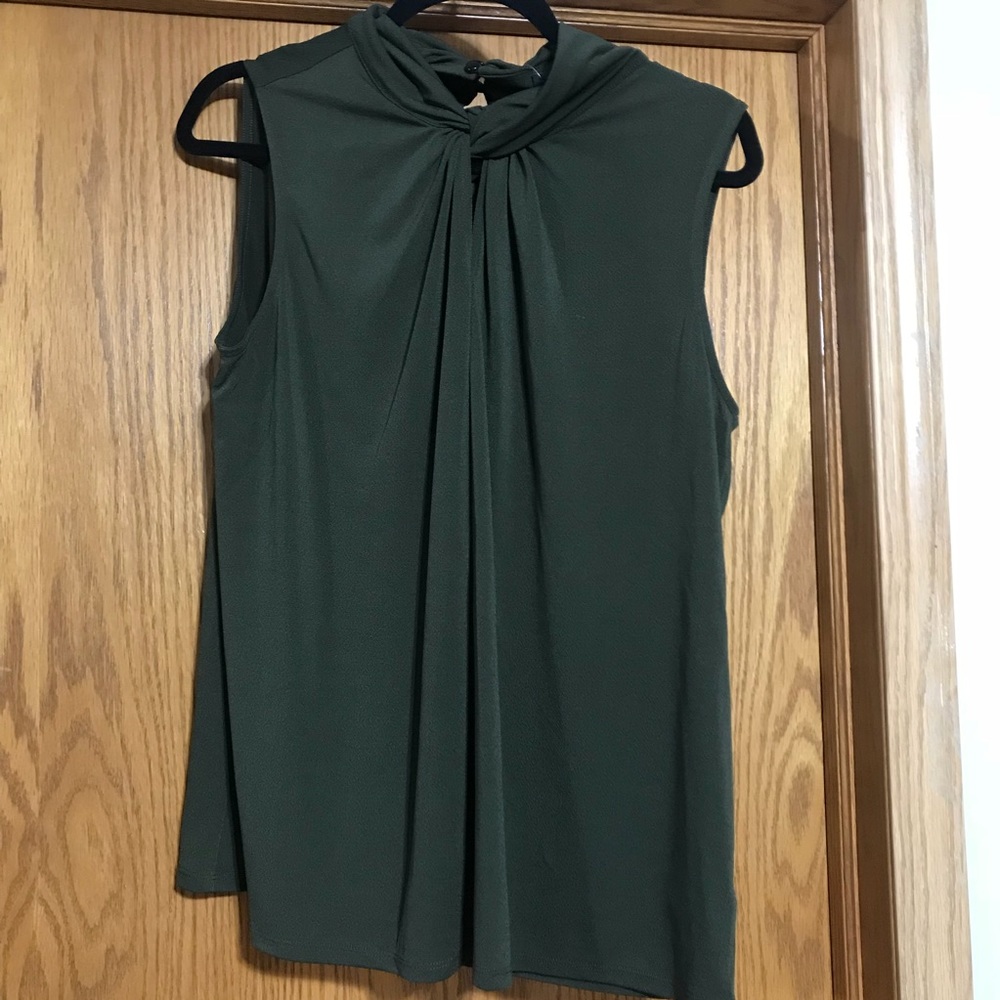 Black twist neck dressy top